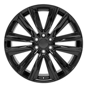 OE Wheels CA91 24x10 6x139.7 28et Gloss Black Wheel SET