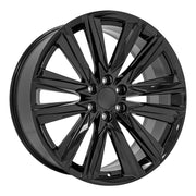 OE Wheels CA91 24x10 6x139.7 28et Gloss Black Wheel SET