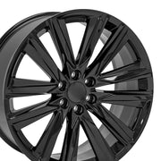 OE Wheels CA91 24x10 6x139.7 28et Gloss Black Wheel SET