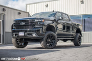 CHEVROLET SILVERADO 4PLAY WHEELS RIMS 4P83 22X12 35X12.5X22 FURY TIRES 6 INCH ROUGH COUNTRY LIFT BY KRIETZ CUSTOMS