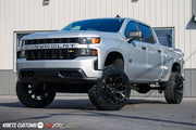 CHEVROLET 1500 SILVERADO 4PLAY WHEELS RIMS 4P83 22X12 35X12.5X22 NITTO TIRES 6 INCH ROUGH COUNTRY LIFT BY KRIETZ CUSTOMS