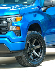 CHEVROLET SILVERADO 4PLAY WHEELS 4P63 22X10 285X50X22 NITTO TIRE 2.5 INCH LEVELING KIT SUSPENSION