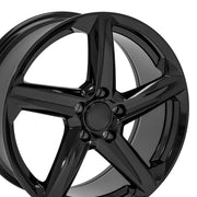 Black Wheels Set fit Chevrolet C8 Z06 Style Corvette 19x8.5/20x11