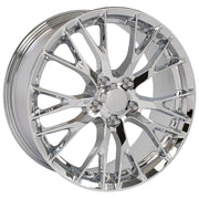 Fits Corvette Wheel - C7 Z06 Rim Style - CV22C Chrome Corvette Wheels 20x10/19x8.5 Staggered