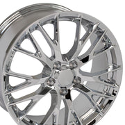 Fits Corvette Wheel - C7 Z06 Rim Style - CV22C Chrome Corvette Wheels 20x10/19x8.5 Staggered