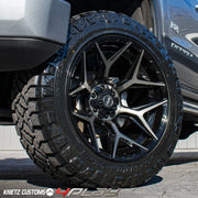 GMC 1500 SIERRA DENALI 4PLAY WHEELS RIMS 4P06 22X12 35X12.5X22 NITTO TIRES 6 INCH ROUGH COUNTRY LIFT BY KRIETZ CUSTOMS