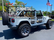 JEEP WRANGLER 4PLAY WHEELS 4P80 GUNMETAL 22X12 35X12.5X22 TIRES BAYSHORE AUTOMOTIVE