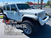 JEEP WRANGLER 4PLAY WHEELS 4P80 GUNMETAL 22X12 35X12.5X22 TIRES BAYSHORE AUTOMOTIVE